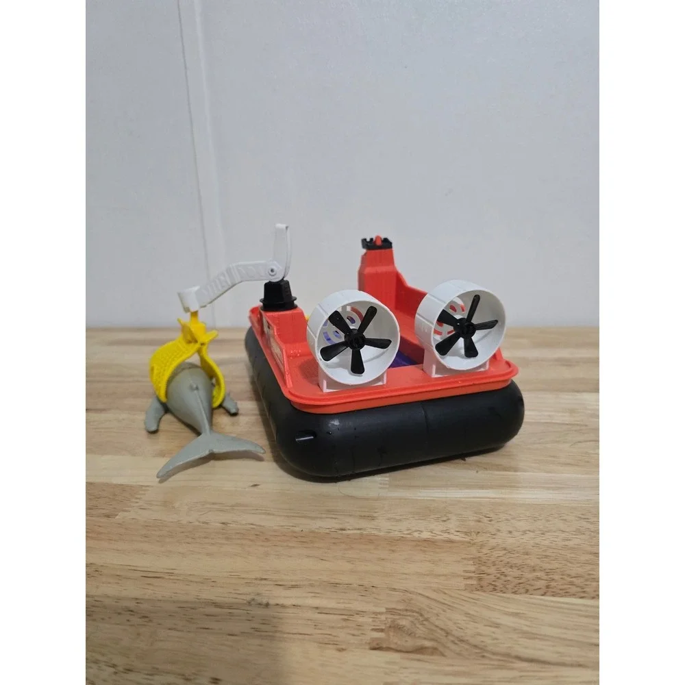 Vintage MBX Marine Rescue Boat w/ Whale – 90s Toy Set‎ 🌊🐋